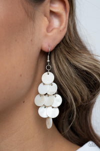 Paparazzi Tropical Tryst - White Earrings