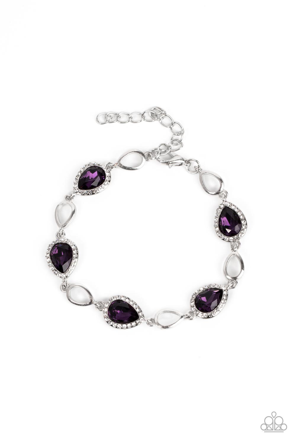 Paparazzi Timelessly Teary - Purple Bracelet