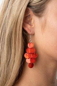 Paparazzi Tropical Tryst - Orange Earrings