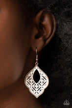 Load image into Gallery viewer, Paparazzi Thessaly Terrace - White Earrings
