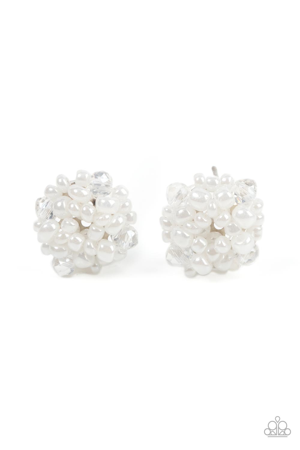 Paparazzi Bunches of Bubbly - White Earrings