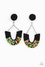 Load image into Gallery viewer, Papa Make it RAINBOW - Black Earring
