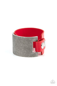 Paparazzi Studded Synchronism - Red Bracelet