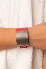 Load image into Gallery viewer, Paparazzi Studded Synchronism - Red Bracelet
