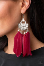 Load image into Gallery viewer, Paparazzi Plume Paradise - Red Earrings
