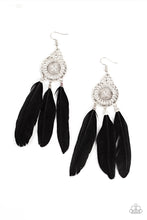 Load image into Gallery viewer, Paparazzi Pretty in PLUMES - Black Earrings
