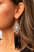 Load image into Gallery viewer, Paparazzi Pretty in PLUMES - Black Earrings
