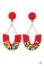 Load image into Gallery viewer, Paparazzi Make it RAINBOW - Red Earrings
