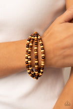 Load image into Gallery viewer, Paparazzi Oceania Oasis - Brown Bracelet
