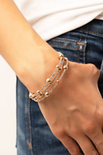 Load image into Gallery viewer, Paparazzi Spontaneous Shimmer - Gold Bracelet
