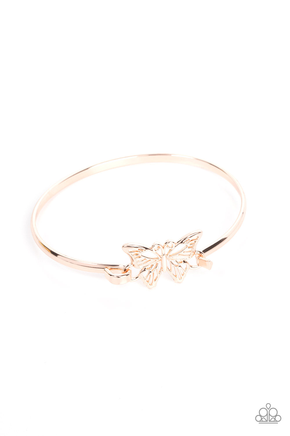 Paparazzi Did I FLUTTER? - Rose Gold Bracelet