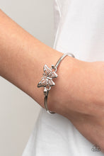 Load image into Gallery viewer, Paparazzi Did I FLUTTER? - Silver Bracelet
