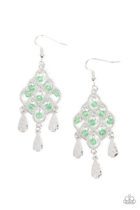 Paparazzi Sentimental Shimmer - Green Earring