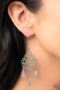 Paparazzi Sentimental Shimmer - Green Earring