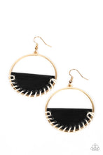 Load image into Gallery viewer, Paparazzi Lavishly Laid Back - Black Earring
