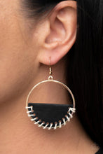 Load image into Gallery viewer, Paparazzi Lavishly Laid Back - Black Earring
