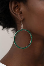 Load image into Gallery viewer, Paparazzi Head-Turning Halo - Green Earring
