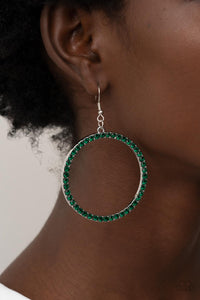 Paparazzi Head-Turning Halo - Green Earring