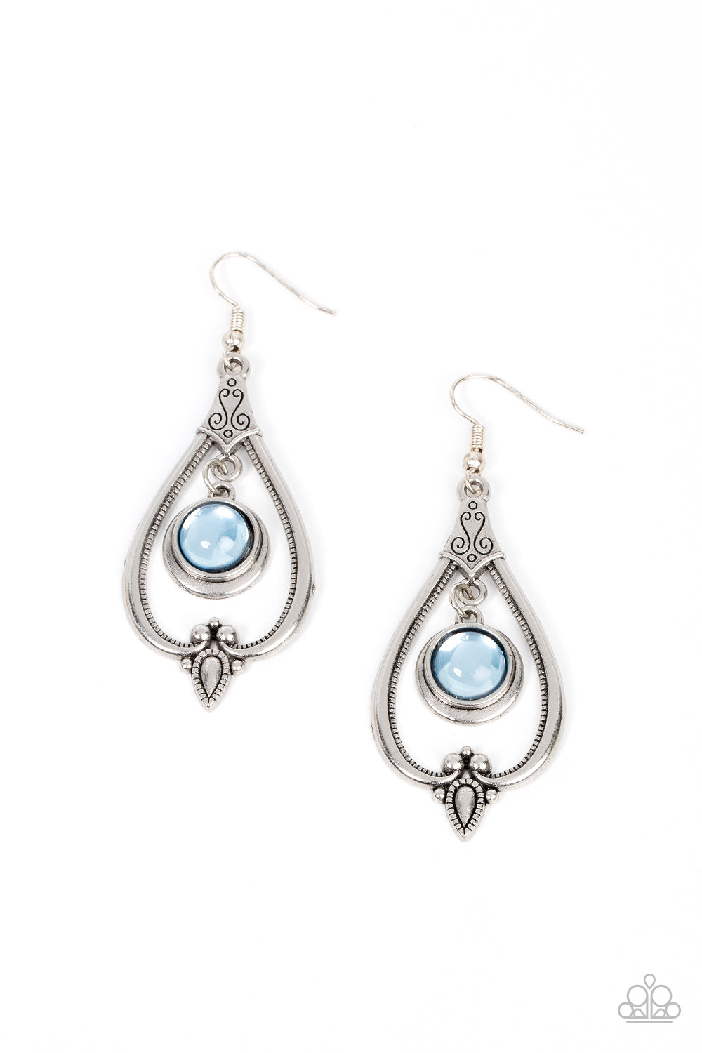 Paparazzi Ethereal Emblem - Blue Earrings