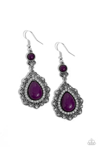 Paparazzi Palace Bribe - Purple Earrings