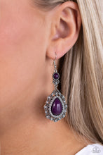 Load image into Gallery viewer, Paparazzi Palace Bribe - Purple Earrings
