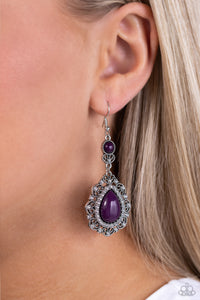 Paparazzi Palace Bribe - Purple Earrings