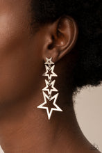 Load image into Gallery viewer, Paparazzi Superstar Crescendo - Silver Earrings
