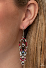 Load image into Gallery viewer, Paparazzi Sophisticated Starlet - Red Earring
