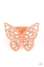 Load image into Gallery viewer, Paparazzi Bright-Eyed Butterfly - Copper Ring
