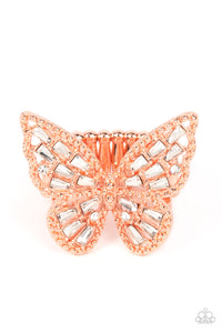 Paparazzi Bright-Eyed Butterfly - Copper Ring