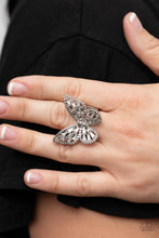 Load image into Gallery viewer, Paparazzi Bright-Eyed Butterfly - White Ring

