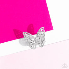 Load image into Gallery viewer, Paparazzi Bright-Eyed Butterfly - White Ring
