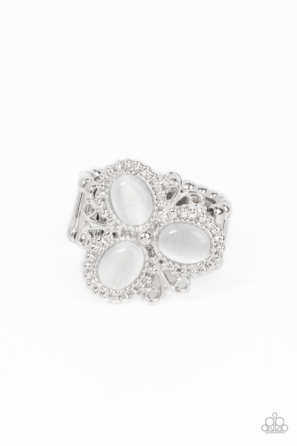 Paparazzi Bewitched Blossoms - White Ring