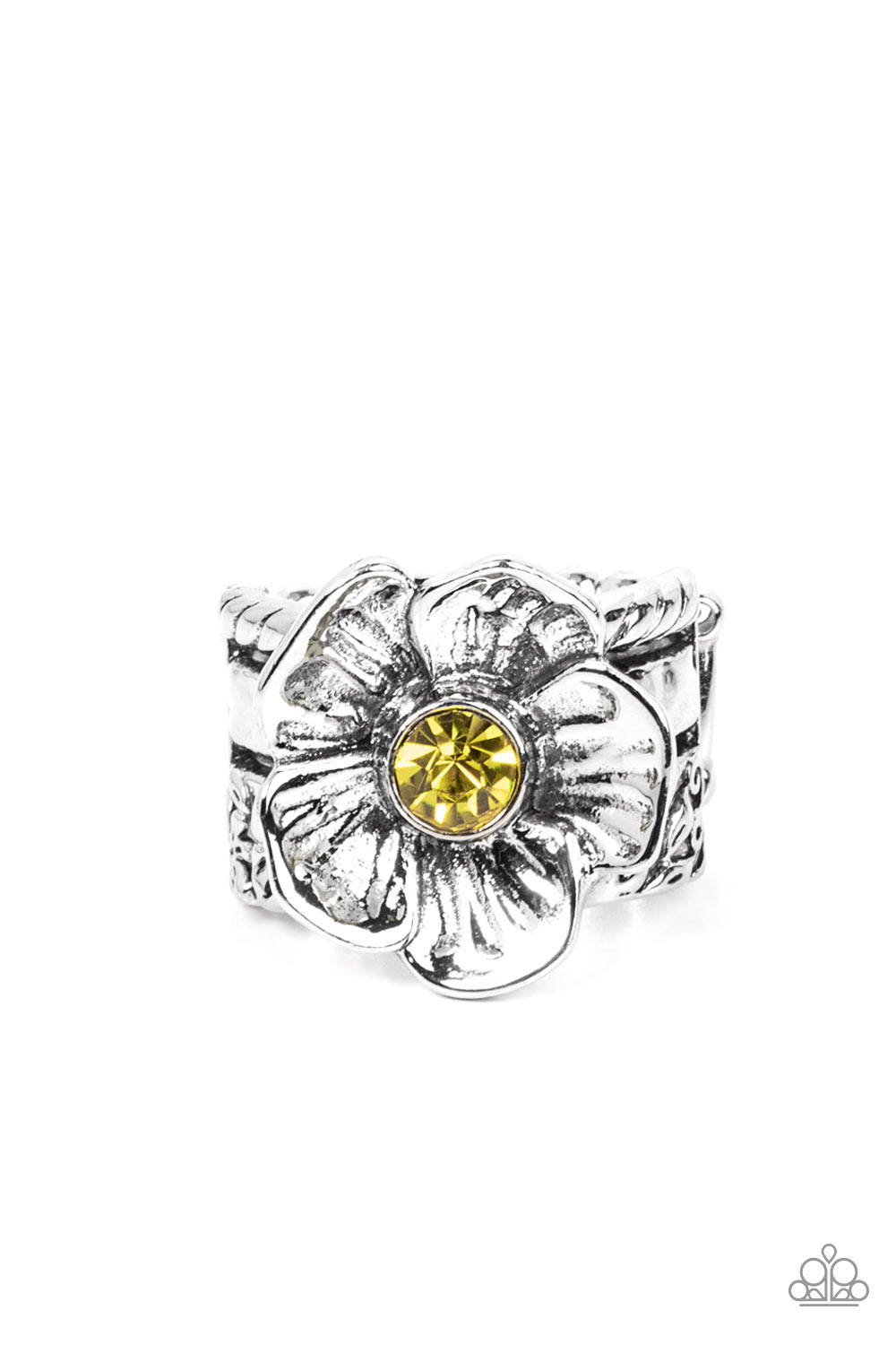 Paparazzi Prismatically Petunia - Yellow Ring