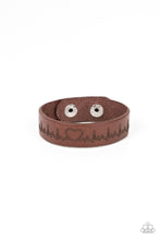 Load image into Gallery viewer, Paparazzi Haute Heartbeat - Brown Bracelet
