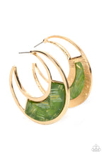 Load image into Gallery viewer, Paparazzi Contemporary Curves - Green Earring
