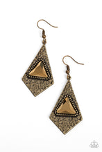 Load image into Gallery viewer, Paparazzi Cosmic Destination - Brass Earrings
