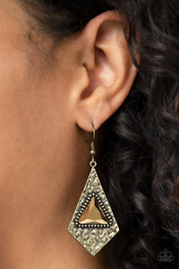 Paparazzi Cosmic Destination - Brass Earrings
