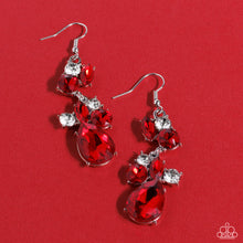 Load image into Gallery viewer, Paparazzi Rhinestone Reveler - Red Earrings
