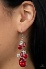 Load image into Gallery viewer, Paparazzi Rhinestone Reveler - Red Earrings
