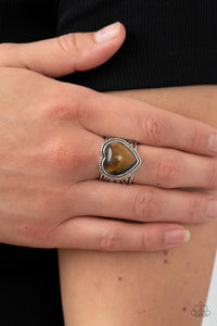 Paparazzi Stone Age Admirer - Brown Ring
