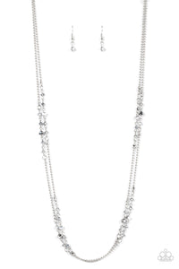 Paparazzi Petitely Prismatic - Silver Necklace
