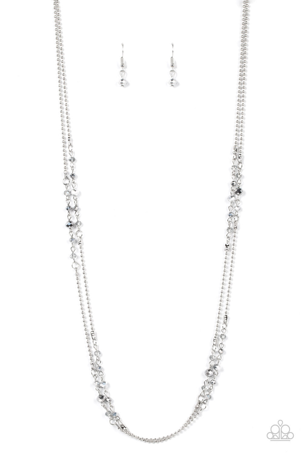 Paparazzi Petitely Prismatic - Silver Necklace