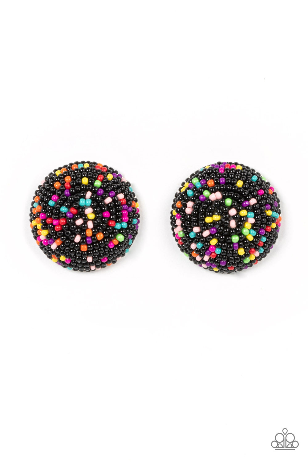 Paparazzi Kaleidoscope Sky - Black Earrings