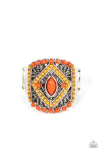 Load image into Gallery viewer, Paparazzi Amplified Aztec - Orange Ring
