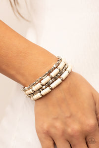 Paparazzi Anasazi Apothecary - White Bracelet