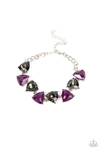 Paparazzi Pumped up Prisms - Purple Bracelet