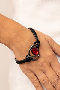 Paparazzi Keep Your Distance - Red Bracelet