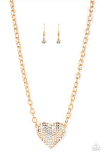 Load image into Gallery viewer, Paparazzi Heartbreakingly Blingy - Gold Necklace
