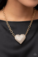 Load image into Gallery viewer, Paparazzi Heartbreakingly Blingy - Gold Necklace
